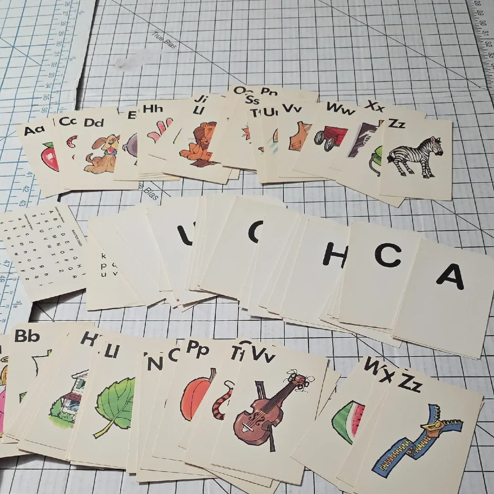 10-Sets Flash Cards Alphabet Shapes Capital Lowercase Picture Educatnl, Complete
